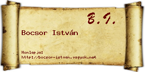 Bocsor István névjegykártya