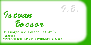 istvan bocsor business card